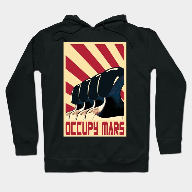 Occupy Mars Tesla Bot Hoodie by Nerd_art